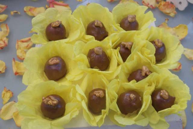 Camaféu com chocolate ao leite