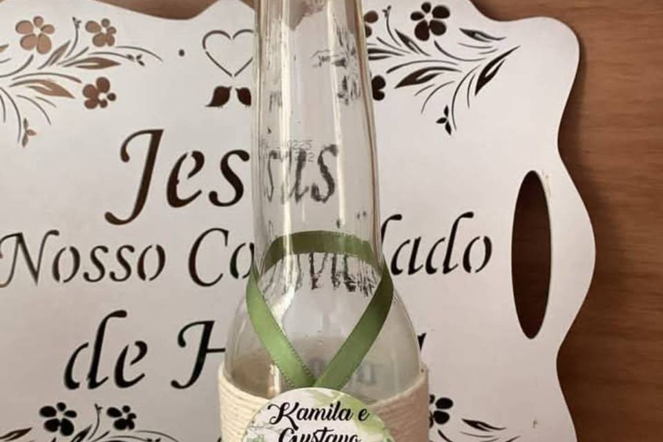 Placa e centro de mesa
