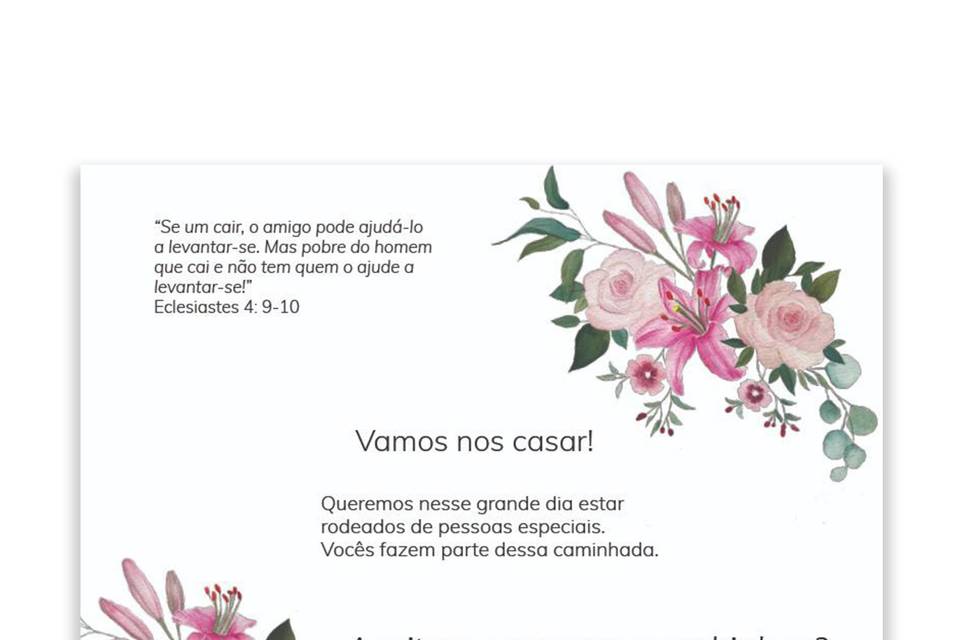Convite padrinhos