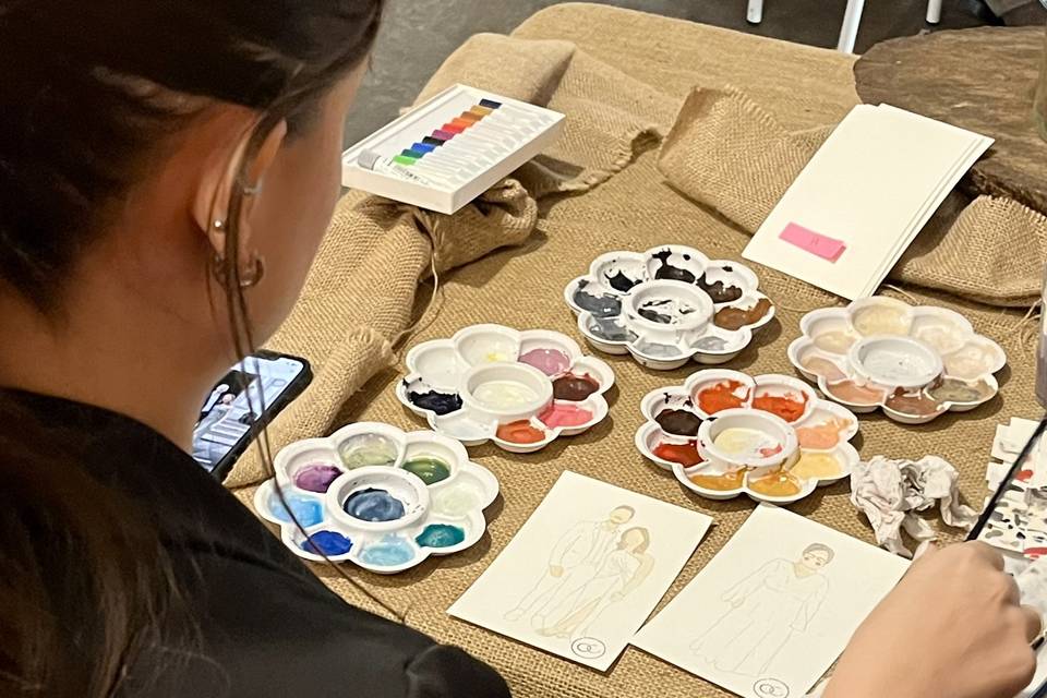 Aquarela ao vivo