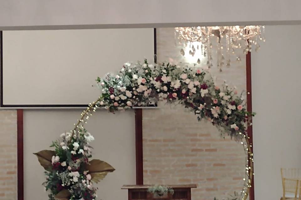 Arco floral cerimonia