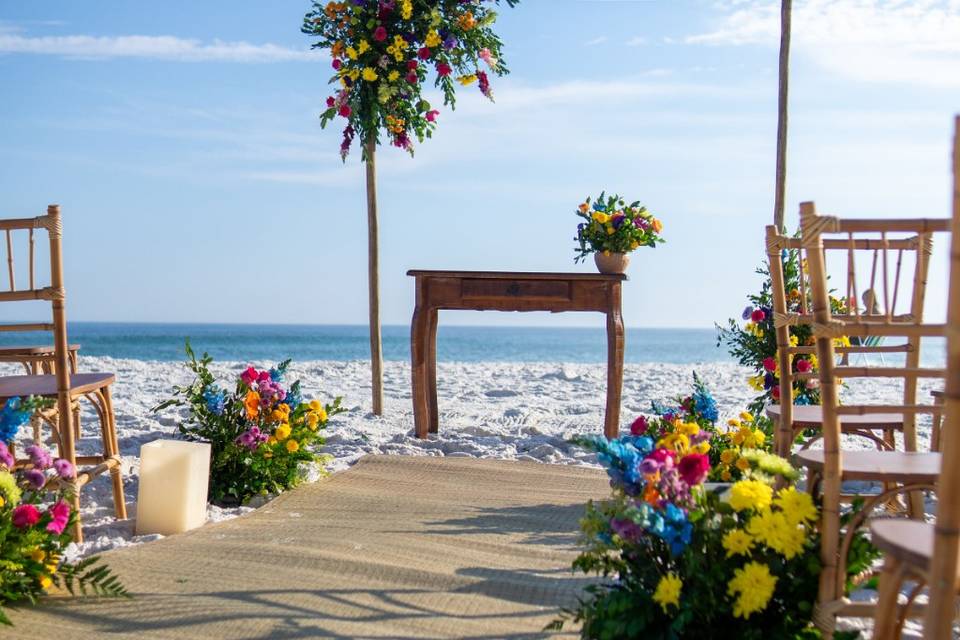 cerimônia na praia