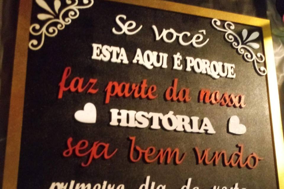 Quadro mdf historia do casal