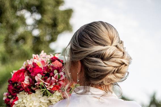 Detalhe do penteado