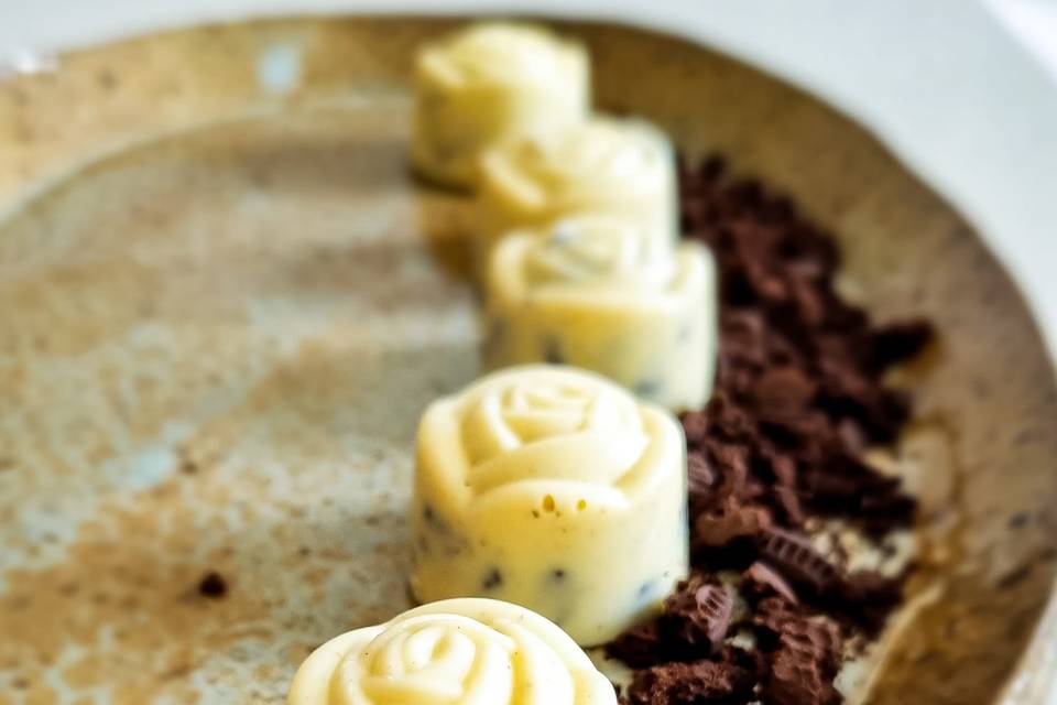 Chocolate branco com Oreo