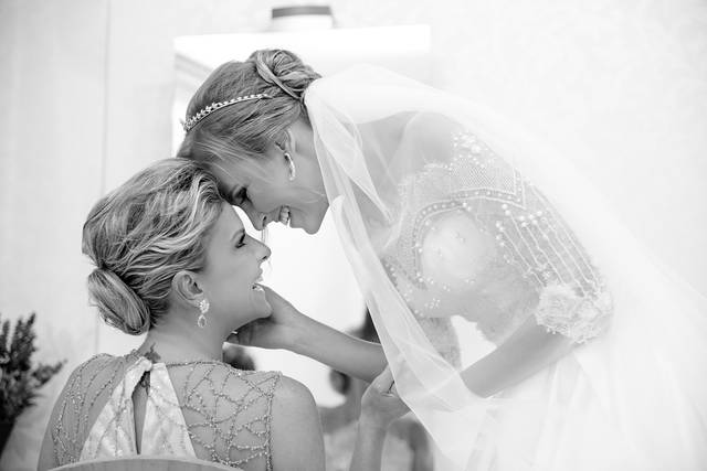 Momento noiva e sua mãe