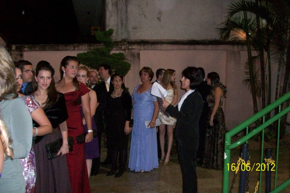 Formação fila padrinhos