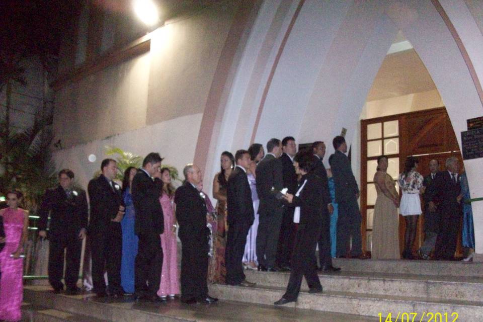 Fila de padrinhos