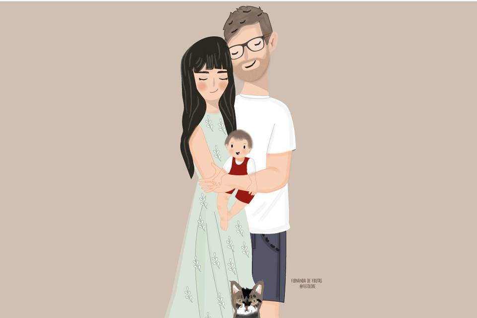 Ilustração Família
