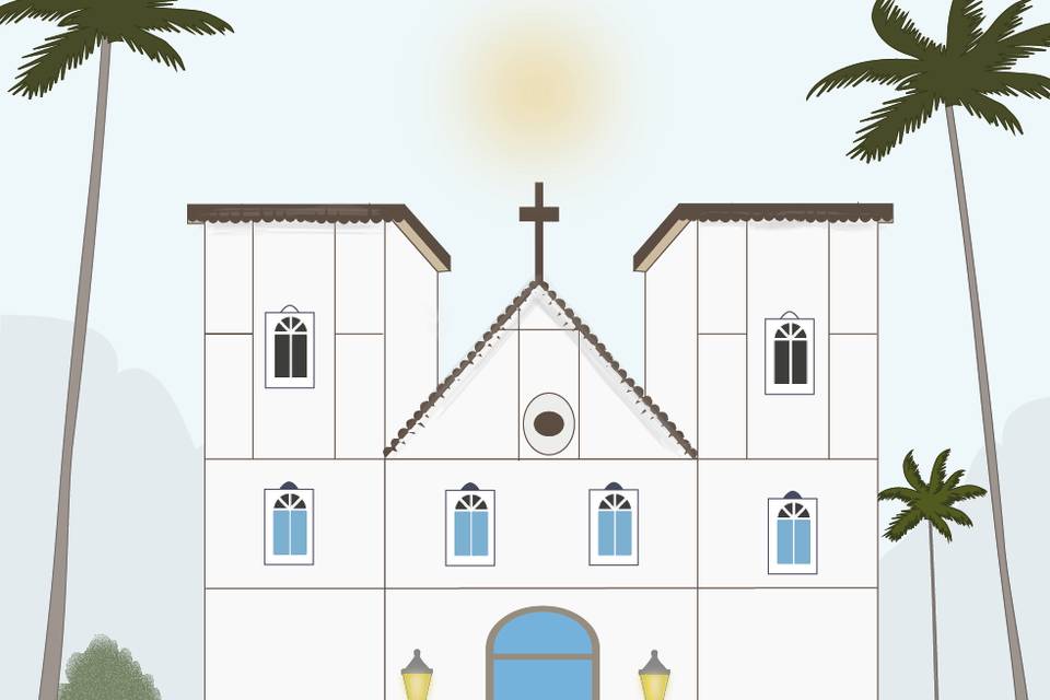 Ilustração Igreja da cerimônia