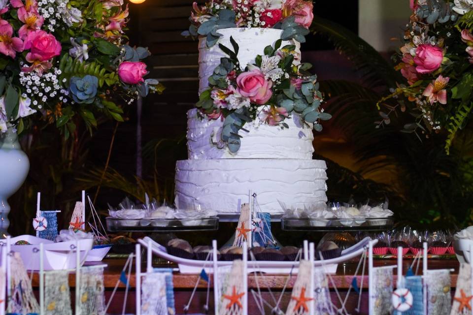 Recepção de Casamento na praia