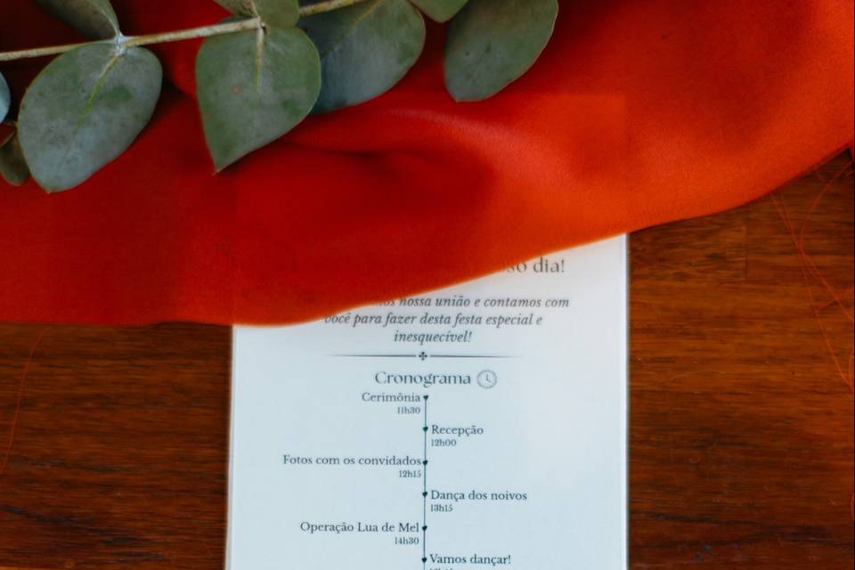 Cronograma da cerimonia