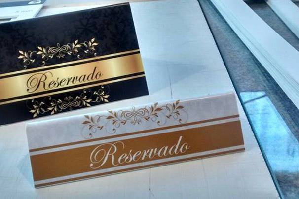 Placas para reserva de mesa