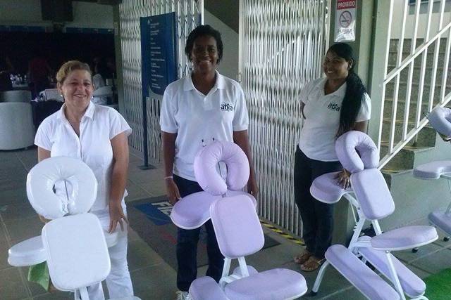 Equipe de massagistas