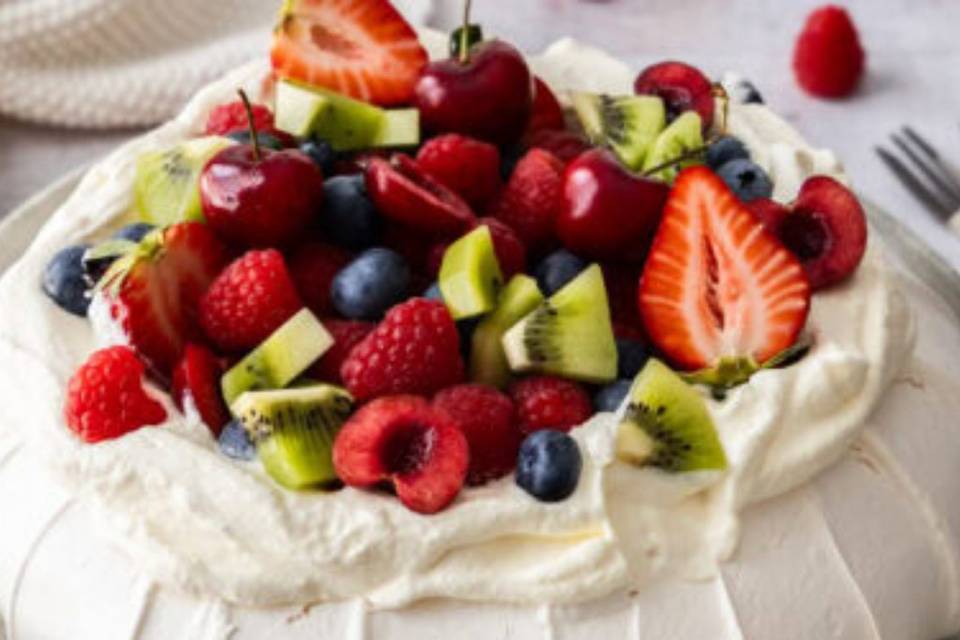 Pavlova frutas vermelhas