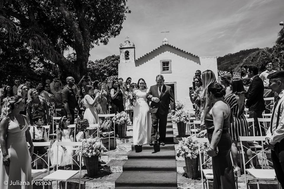 Casamento católico ao ar livre