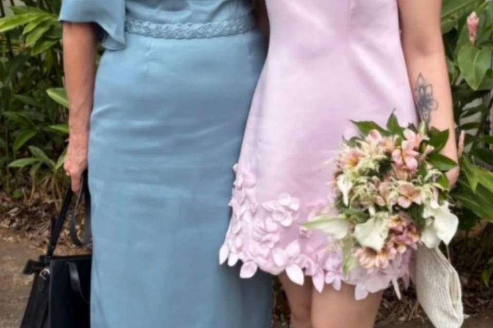 Mãe e noiva casamento civil