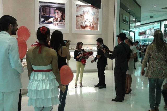 Pedido de casamento Shopping