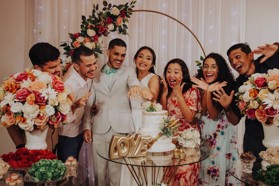 Foto divertida com os convidados