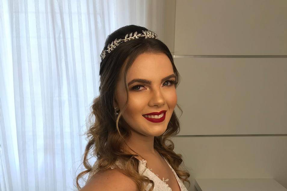 Vestido de noiva com renda