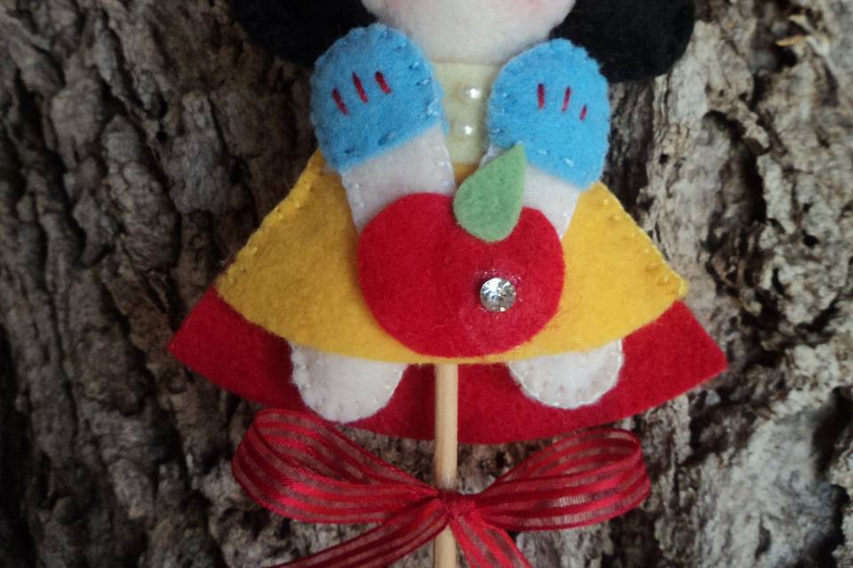 Topo de Bolo Branca de Neve