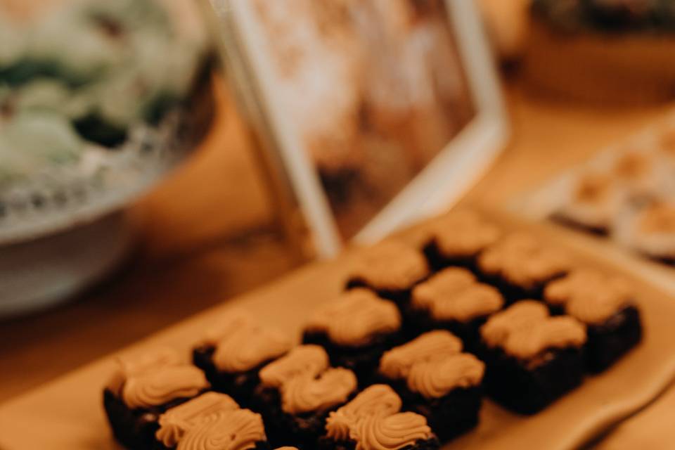 Mini brownie de Doce de Leite