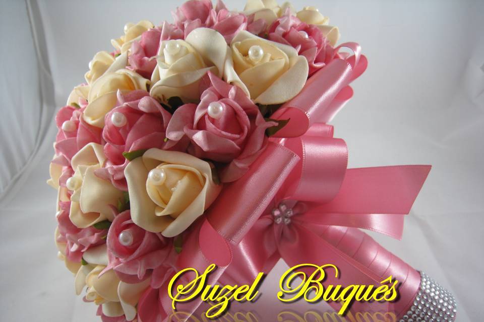 Buquê Rosa e Begê