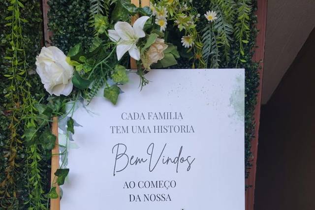 Placa de boas vindas