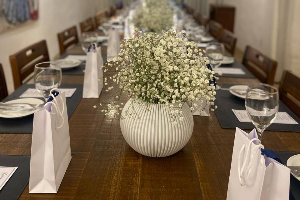 Recepção no restaurante.