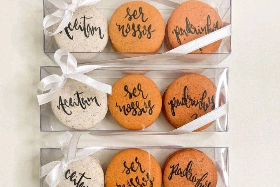 Presente Padrinhos Macarons