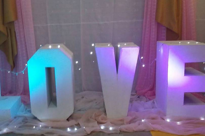 Letras em 3d love-Casamento