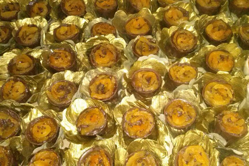 Copinho de chocolate e damasco
