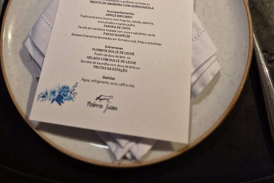 Cardápio personalizado