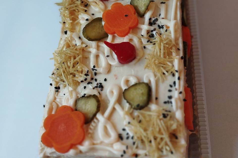 Torta fria frango com picles