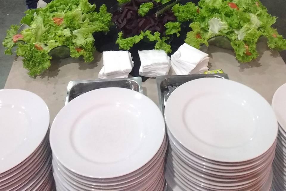 Preparação de saladas