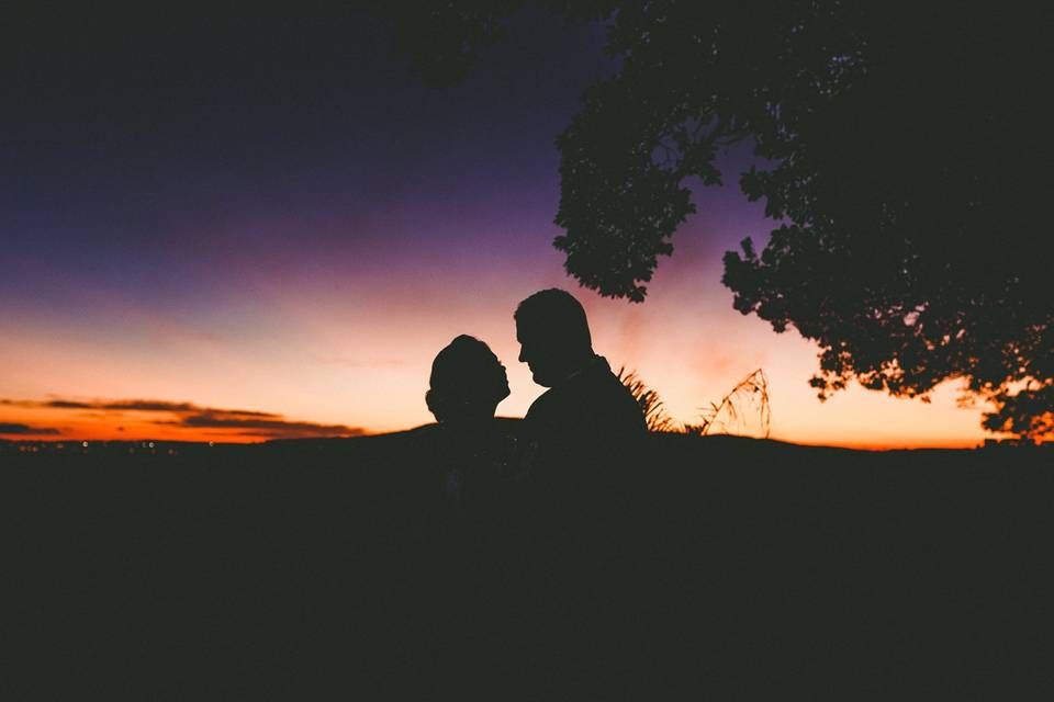 Fotos casal ao pôr do Sol