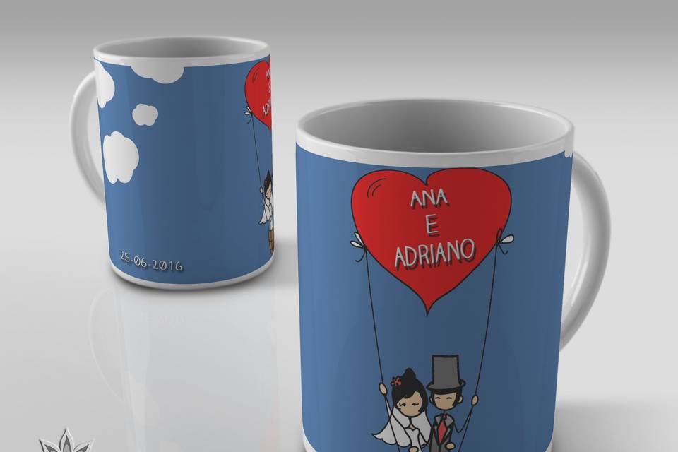 Caneca Casamento Balão