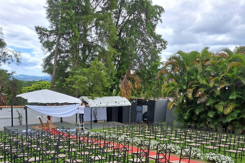 Preparativos para evento