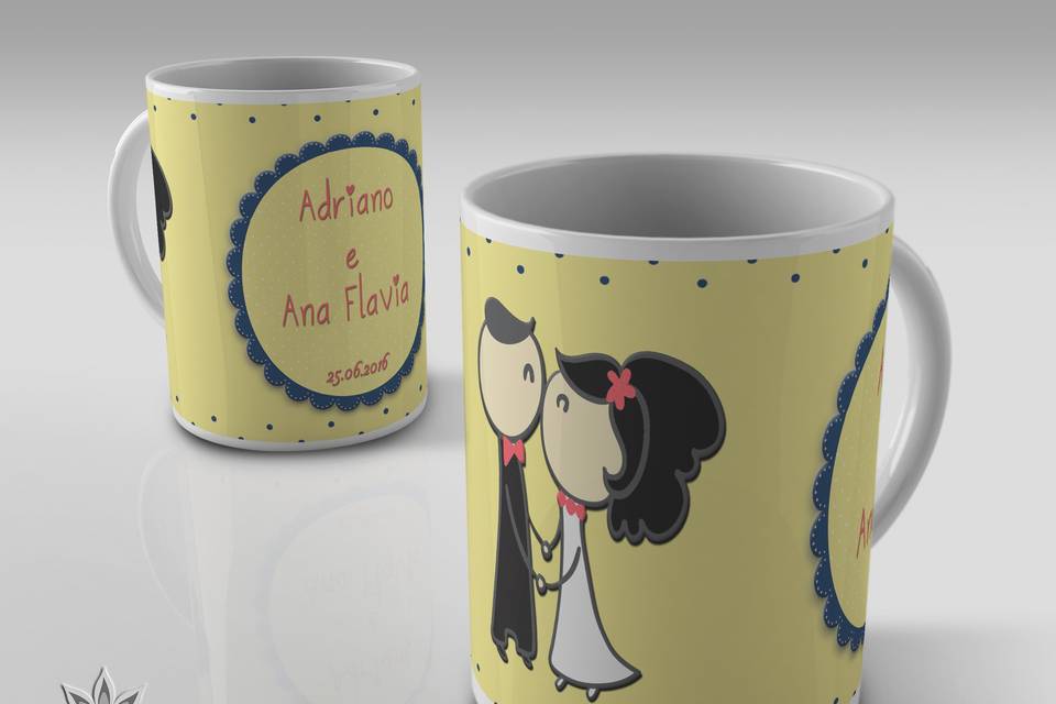 Caneca Casamento Noivinhos 2