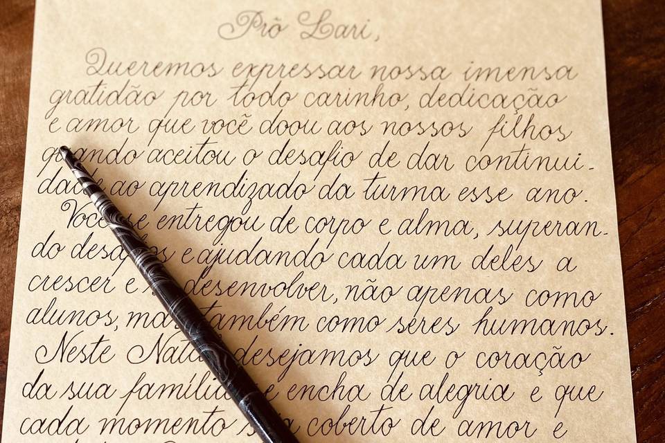 Carta caligrafada