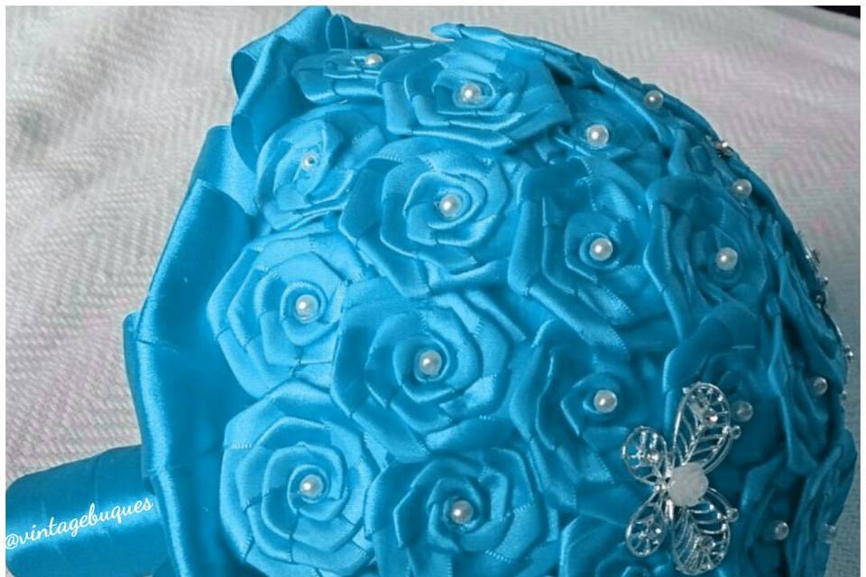 Buque de cetim azul Tiffany