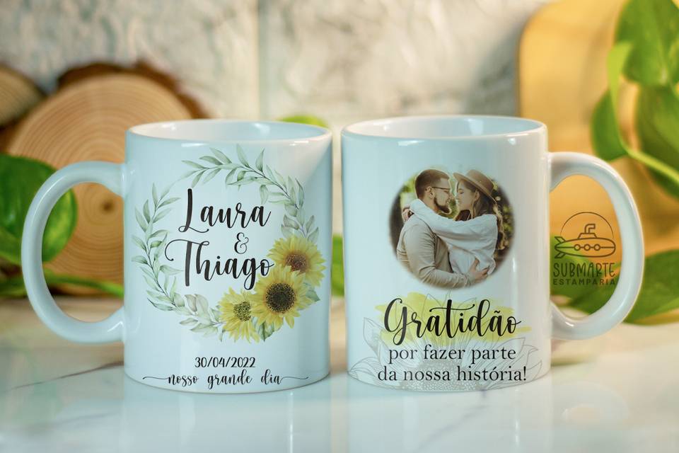 Caneca padrinhos de casamento