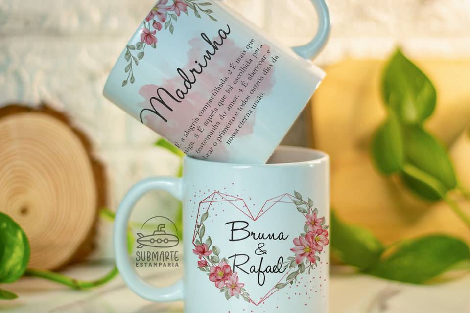 Caneca padrinhos de casamento