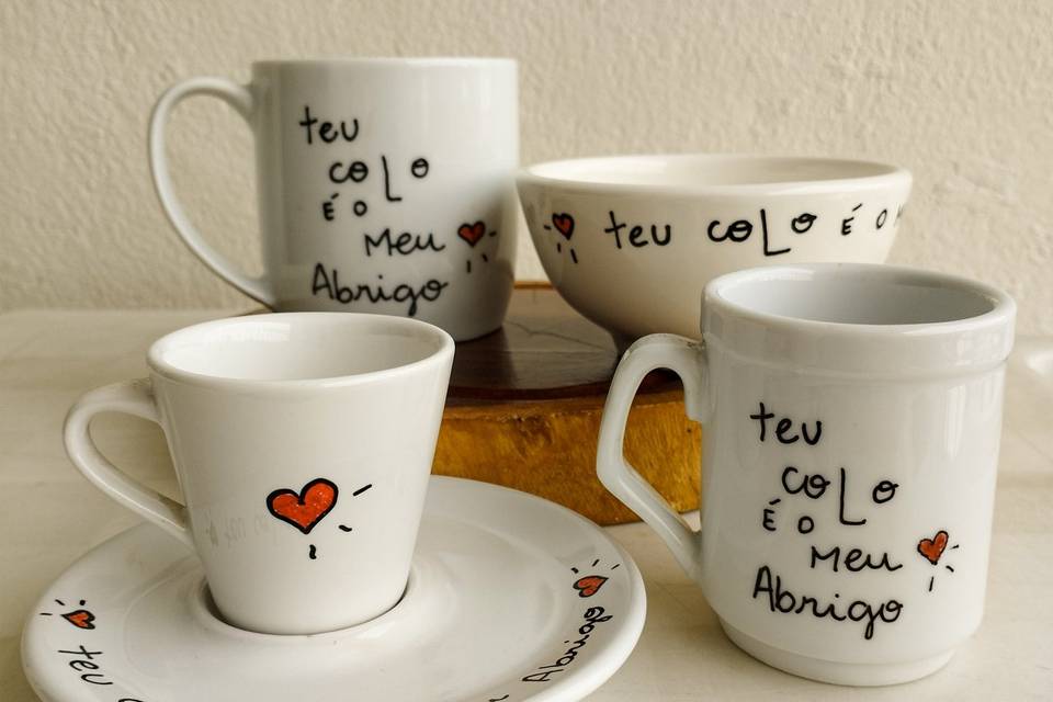 Porcelana pintada a mão