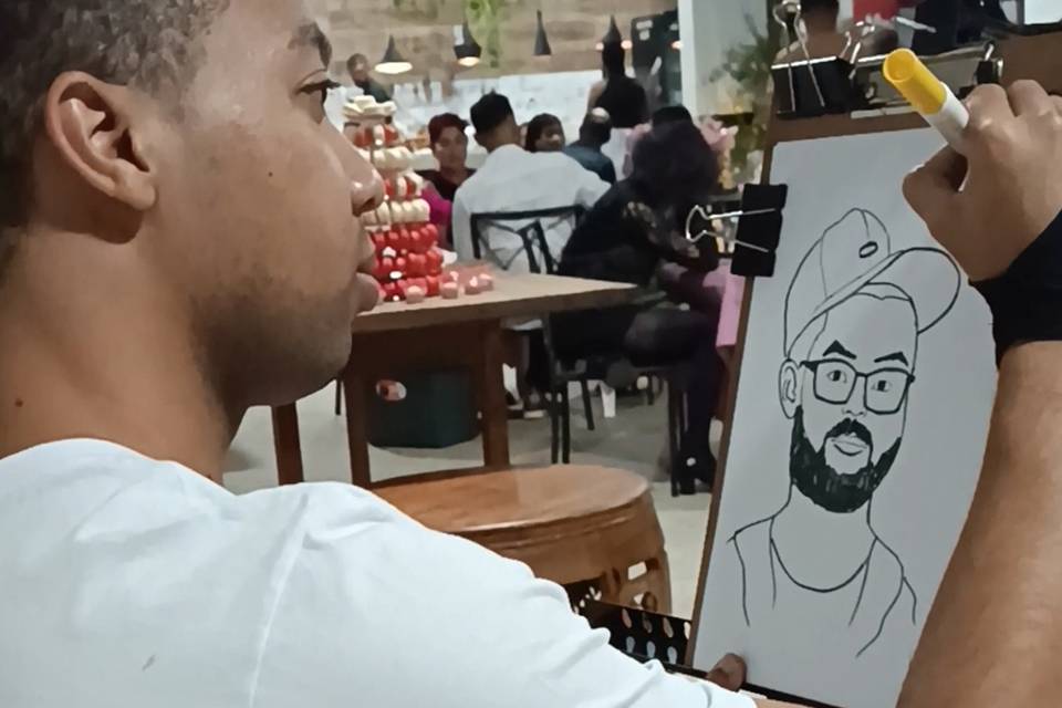 Terminando a caricatura