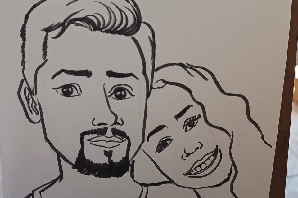 Caricatura: pai e filha