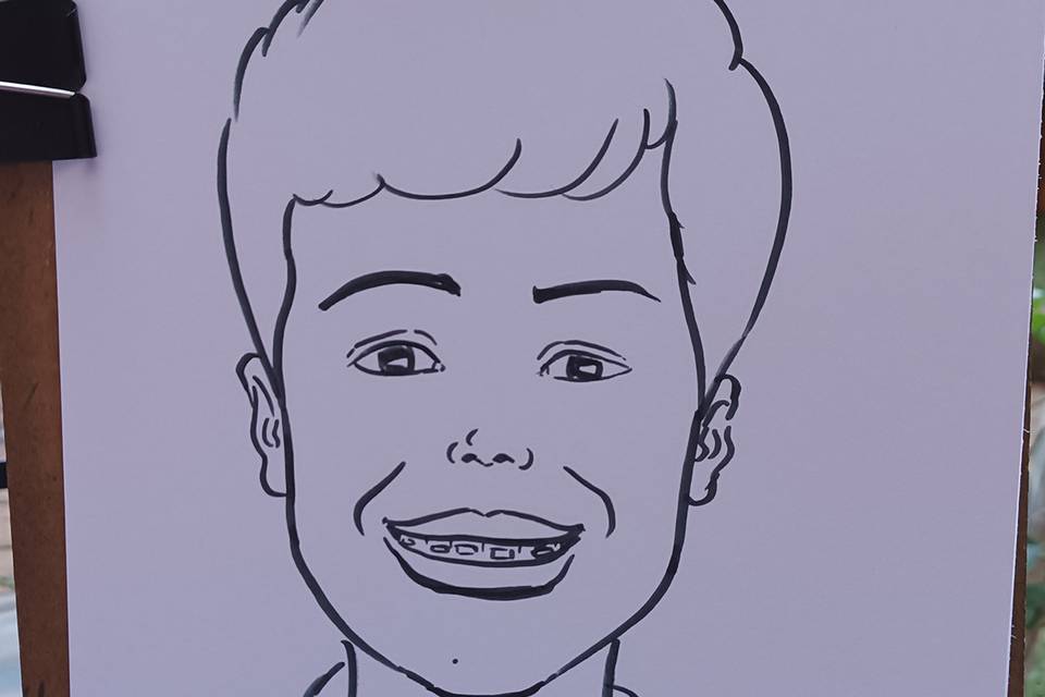 Caricatura de jovem