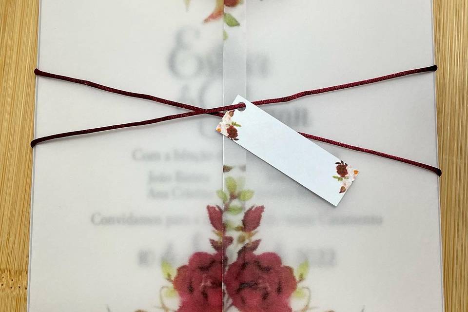 Convite Floral Marsala