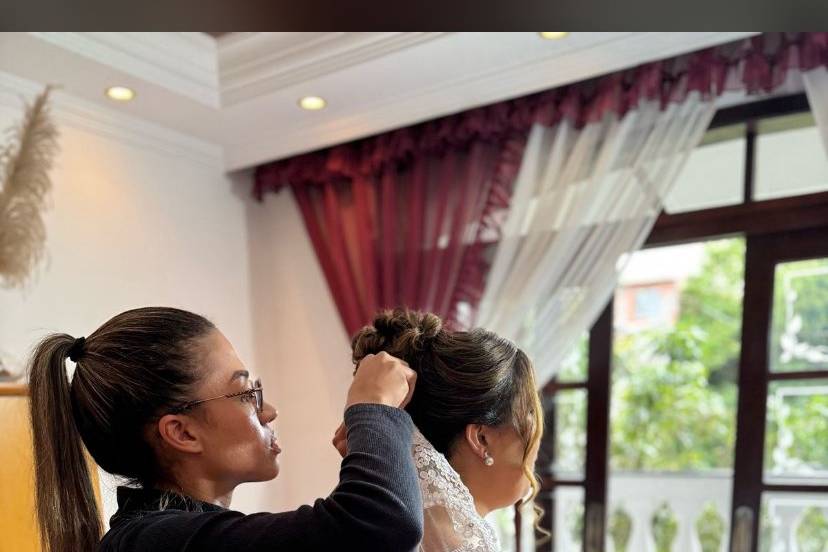 Colocação de véu e grinalda