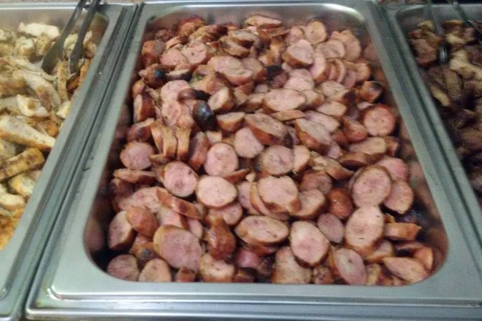 Linguiça fatiada